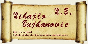 Mihajlo Bujkanović vizit kartica